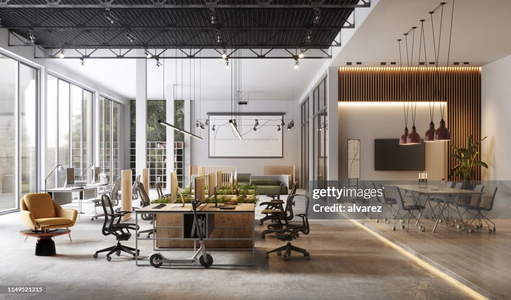 Large and modern office interiors