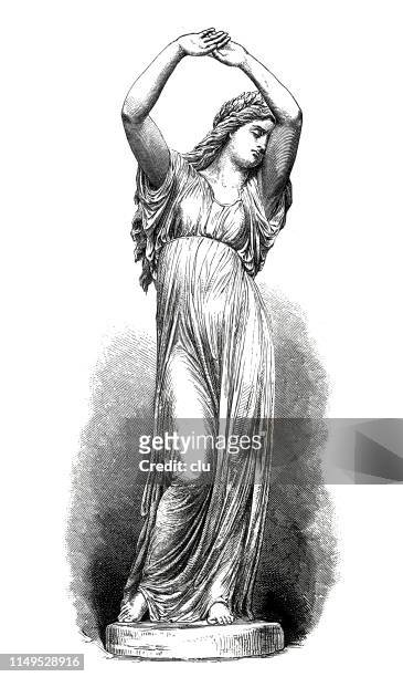 classical greek, goddess cassandra - goddess stock illustrations