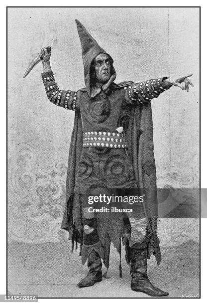 antique photo: actor richard blunt - blunt knife stock illustrations