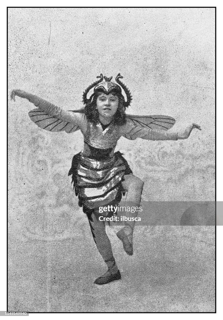 Antieke foto: actrice Geraldine Somerset als de Fly