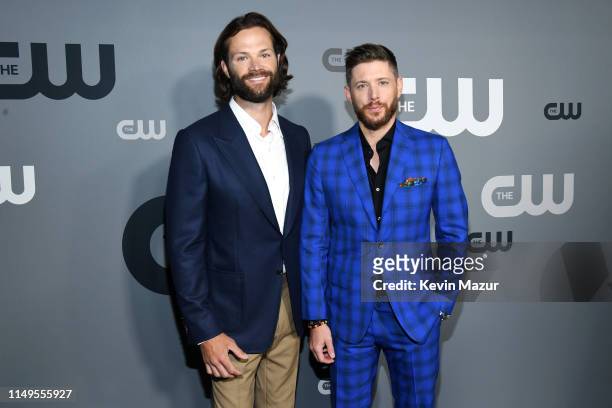 Jared Padalecki and Jensen Ackles attend the The CW Network 2019 Upfronts at New York City Center on May 16, 2019 in New York City.