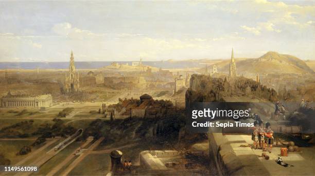 Edinburgh from the Castle Signed and dated in brown paint, lower left: 'David Roberts R. A. 1847', David Roberts, 1796-1864, British