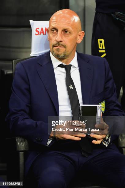 Head Coach of AC Chievo Verona Domenico Di Carlo looks during the Serie A match between FC Internazionale and Chievo at Stadio Giuseppe Meazza on May...