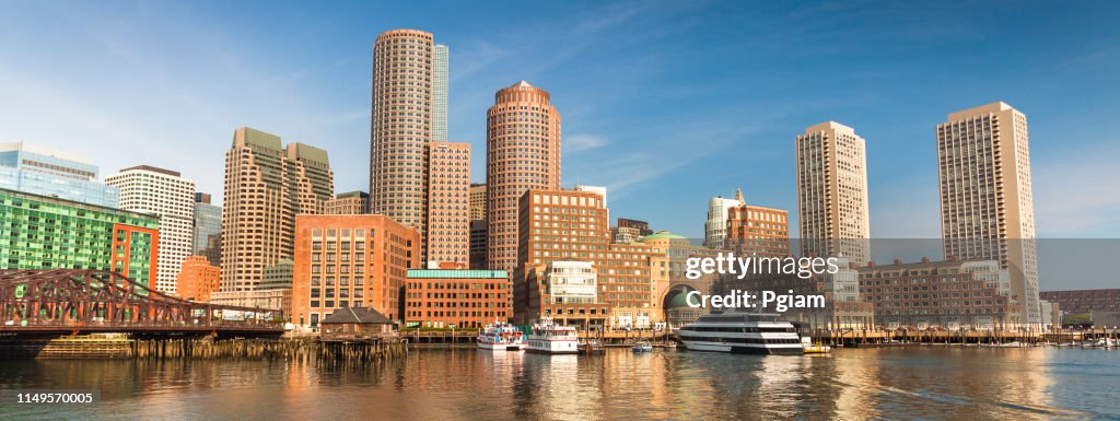 Boston city panorama skyline Massachusetts USA