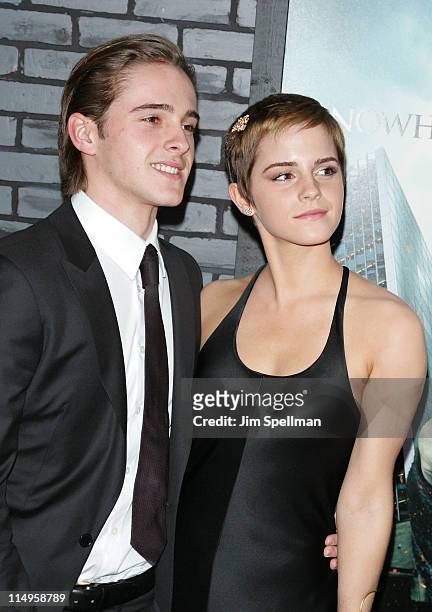 Actress Emma Watson and Alex Watson attend the premiere of "Harry Potter and the Deathly Hallows: Part 1" at Alice Tully Hall on November 15, 2010 in...