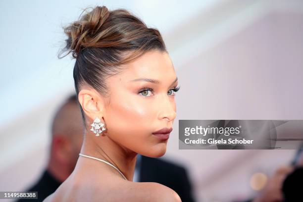 Bella Hadid attends the screening of "Rocketman" during the 72nd annual Cannes Film Festival on May 16, 2019 in Cannes, France.
