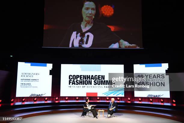 Katharine Hamnett, CBE, designer and activist in conversation A Designer’s Journey’ with Tim Blanks, Editor-at-Large, The Business of Fashion during...