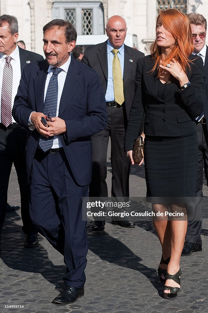 Italian President Giorgio Napolitano Holds Annual Party At The Quirinale