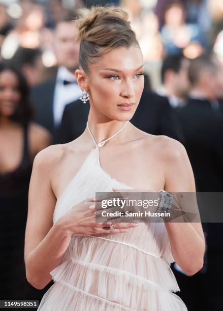 Bella Hadid attends the screening of "Rocketman" during the 72nd annual Cannes Film Festival on May 16, 2019 in Cannes, France.