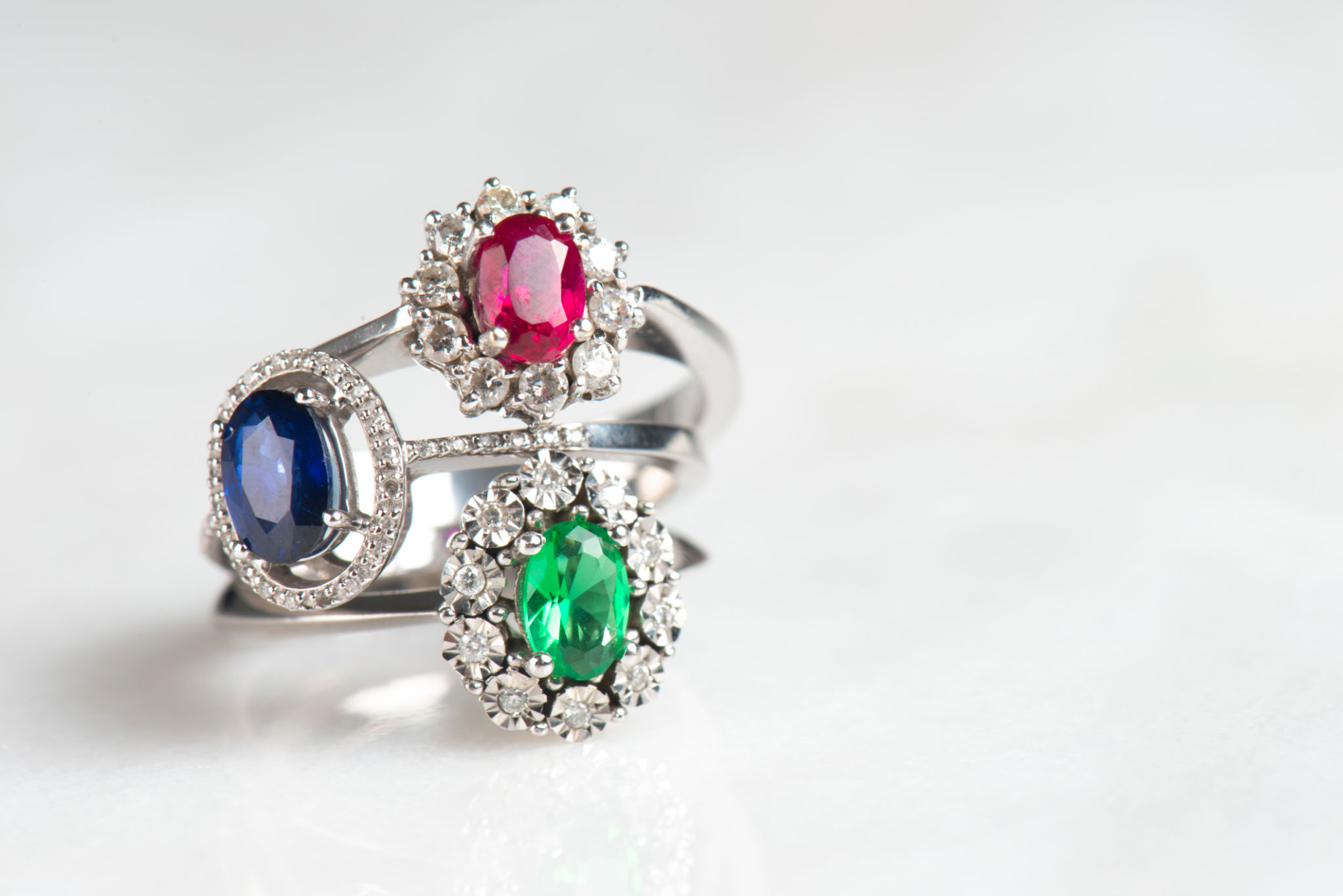 colored gemstones rings