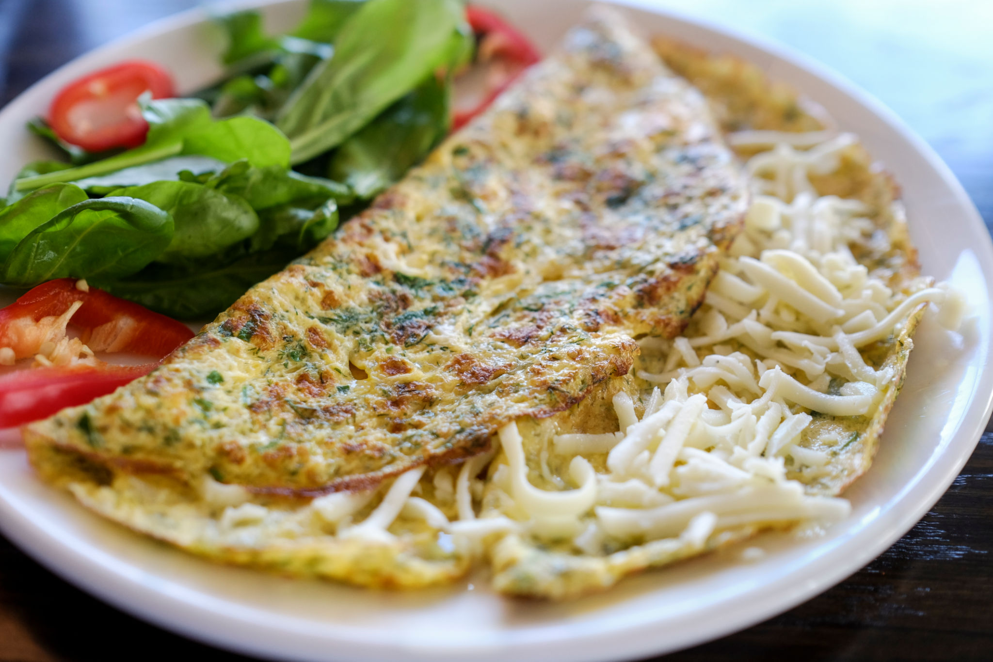 omelette cheese herbs