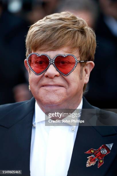 Sir Elton John attends the screening of "Rocketman" during the 72nd annual Cannes Film Festival on May 16, 2019 in Cannes, France.