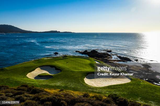General view of the seventh hole during previews for the 2019 U.S. Open at Pebble Beach Golf Links on November 8, 2018 in Pebble Beach, California.