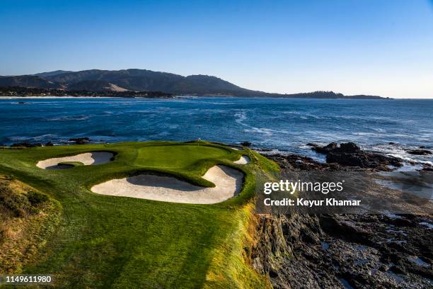 General view of the seventh hole during previews for the 2019 U.S. Open at Pebble Beach Golf Links on November 8, 2018 in Pebble Beach, California.