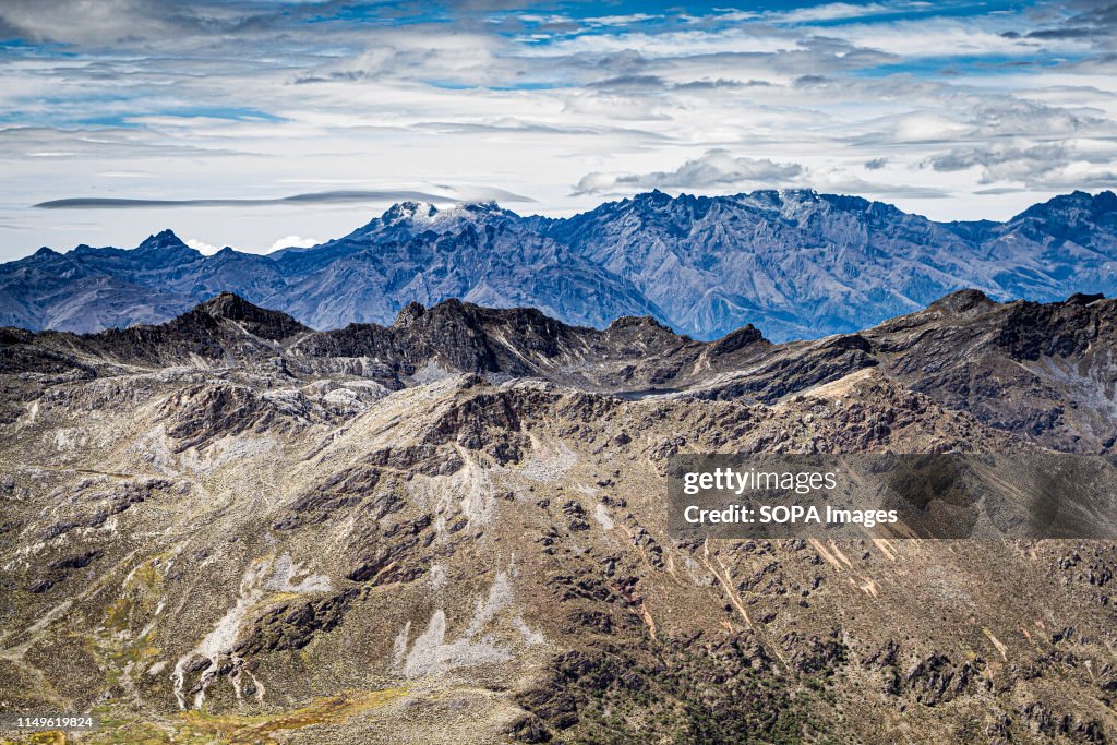 A view from the summit of Pico Pan de Azucar, with typical...