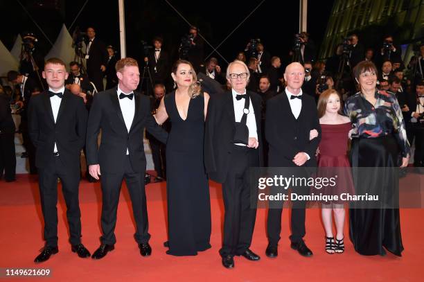 Rhys Stone, Kris Hitchen, Debbie Honeywood, Ken Loach, Paul Laverty, Katie Proctor and Rebecca O'Brien attends the screening of "Sorry We Missed You"...