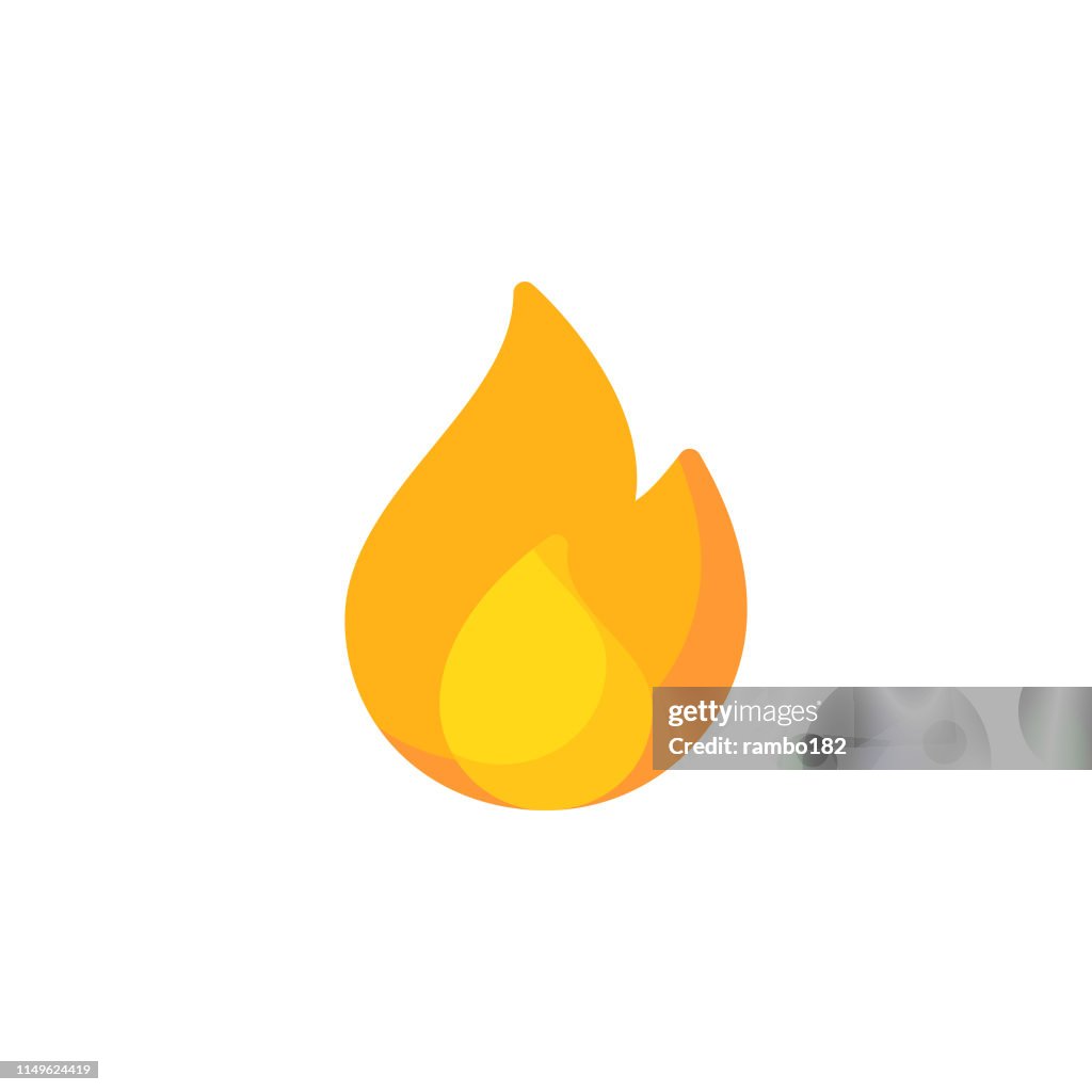 Fire, Flame Flat Icon. Pixel Perfect. For Mobile and Web.