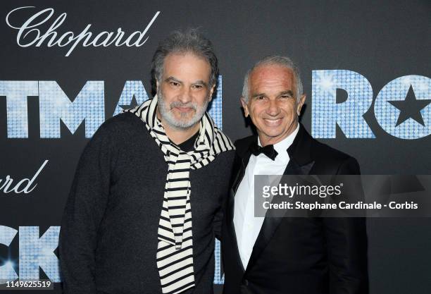 Raphaël Mezrahi and Alain Terzian attend the "Rocketman" Gala Party during the 72nd annual Cannes Film Festival on May 16, 2019 in Cannes, France.