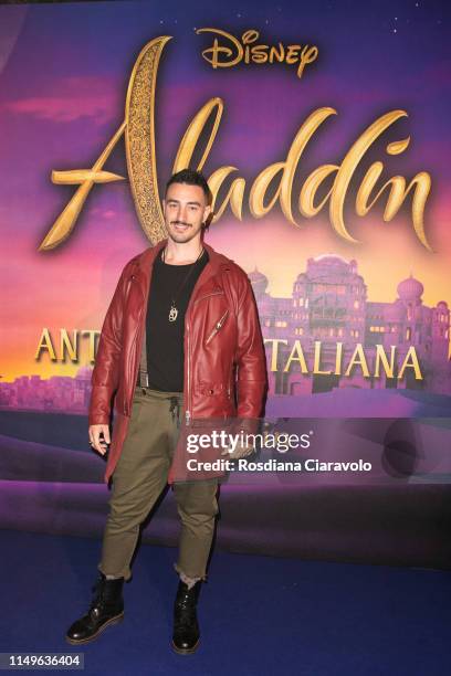 Christopher Armando Verroccio attends the Aladdin photocall and red carpet at The Space Cinema Odeon on May 15, 2019 in Milan, Italy.