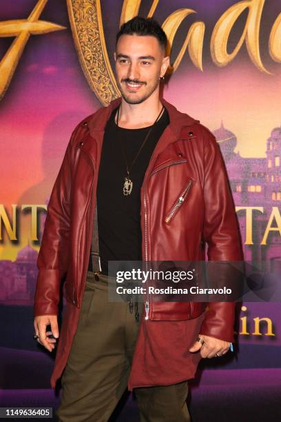 Christopher Armando Verroccio attends the Aladdin photocall and red carpet at The Space Cinema Odeon on May 15, 2019 in Milan, Italy.