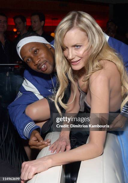 Rza and Daryl Hannah during "Kill Bill: Volume 1" - New York City Premiere - After Party at Noche in New York City, New York, United States.