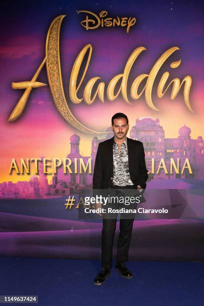 Roberto De Rosa attends the Aladdin photocall and red carpet at The Space Cinema Odeon on May 15, 2019 in Milan, Italy.