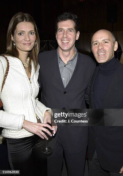 Plum Sykes, Mark Fatanga and David Kuhn during Peter Bart's "Dangerous Company" Book Release Party at Four Seasons Hotel in New York, New York,...