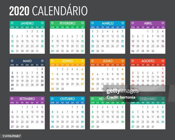 ilustrações, clipart, desenhos animados e ícones de 2020 modelo de calendário português design - traditionally portuguese