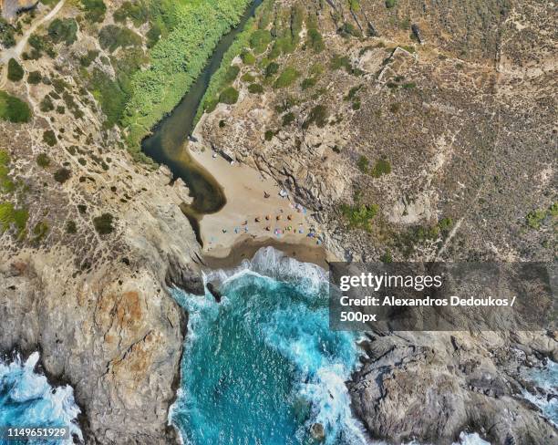 big waves - insel ikaria stock-fotos und bilder