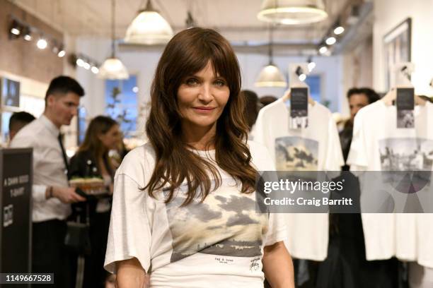 Helena Christensen poses for a photo during Helena Christensen and Marcus Wainwright celebrate A Damn Good T-Shirt with rag & boneon on May 16, 2019...