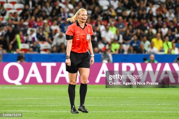 The referee Bibiana Steinhaus during the Women's World Cup match between France and Norway at Allianz Riviera on June 12, 2019 in Nice, France.