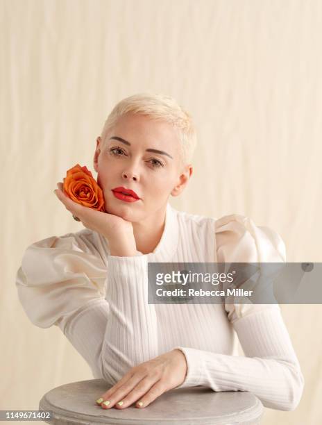 Actor and campaigner Rose McGowan is photographed for the Telegraph on February 7, 2019 in New York City.
