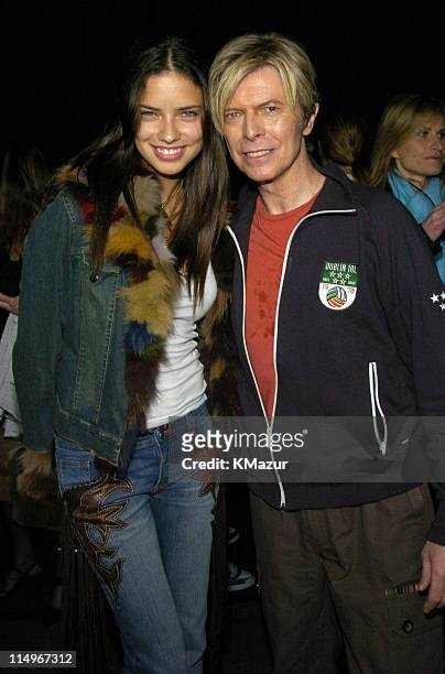 Adriana Lima and David Bowie during 2nd Annual Audi and Conde Nast Never Follow Campaign Honoring the Careers of Four Innovators at The Manhattan...