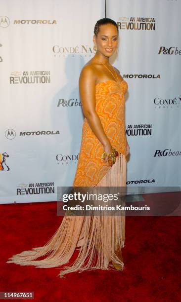 Alicia Keys during Conde Nast Media Group Presents Fashion Rocks 2004 - Arrivals at Radio City Music Hall in New York City, New York, United States.