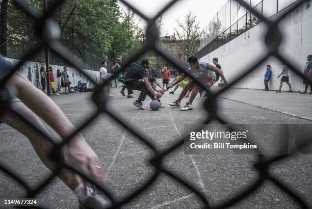 July 18, 2017: MANDATORY CREDIT Bill Tompkins/Getty Images on Dodgeball being played in lower Manhattan. Dodgeball is a team sport in which players...