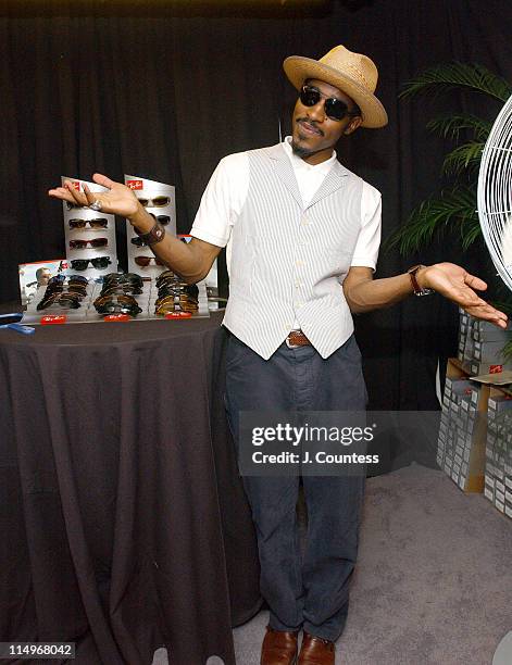 Andre 3000 in Sunglasses by Ray-Ban during Fashion Rocks Talent Gift Lounge Produced by On 3 Productions - Day 2 at Radio Music Hall in New York...