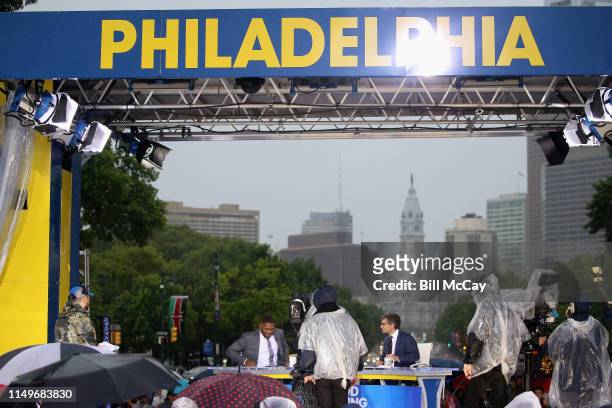 Atmosphere at ABC's "Good Morning America" Live From Philadelphia broadcast at the steps of the Philadelphia Art Museum on June 13, 2019 in...