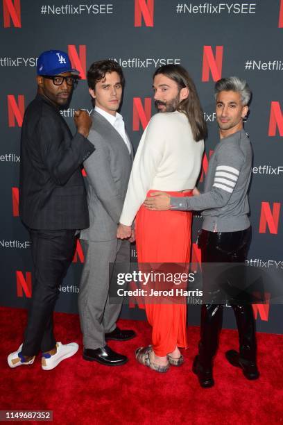 Karamo Brown, Antoni Porowski, Jonathan Van Ness and Tan France attend FYC Event of Netflix's 'Queer Eye' at Raleigh Studios on May 16, 2019 in Los...