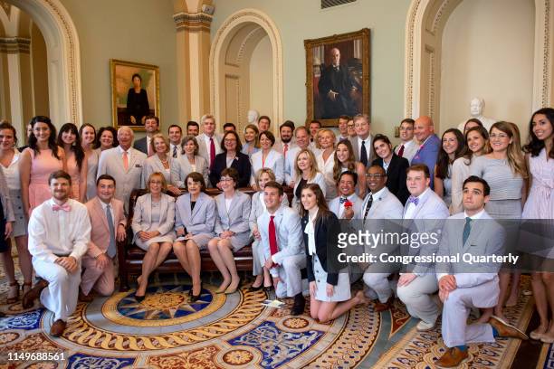 Members of Congress and their staff come together to celebrate National Seersucker Day in Washington on Thursday June 13, 2019.