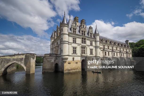 Picture taken on June 13, 2019 shows the Castle of Chenonceau, in Chenonceaux, Central France.