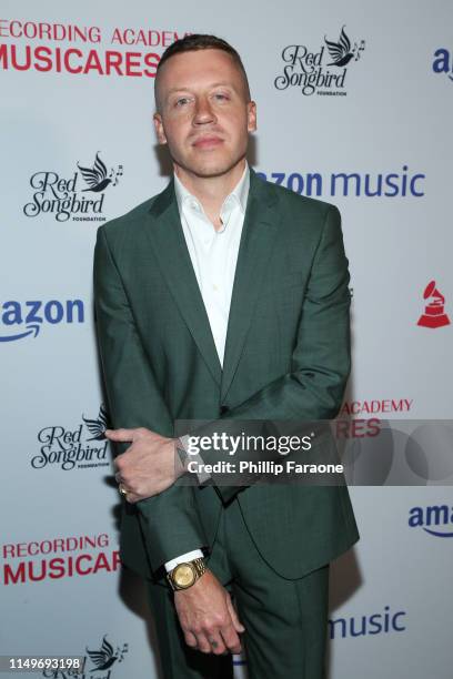 Macklemore attends the MusiCares Concert For Recovery presented by Amazon Music, Honoring Macklemore at The Novo by Microsoft on May 16, 2019 in Los...