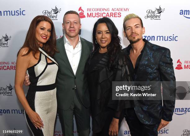 Hilary Roberts, Macklemore, Felicia Greer and Damon Sharpe attend MusiCares® Concert For Recovery Presented by Amazon Music, Honoring Macklemore at...