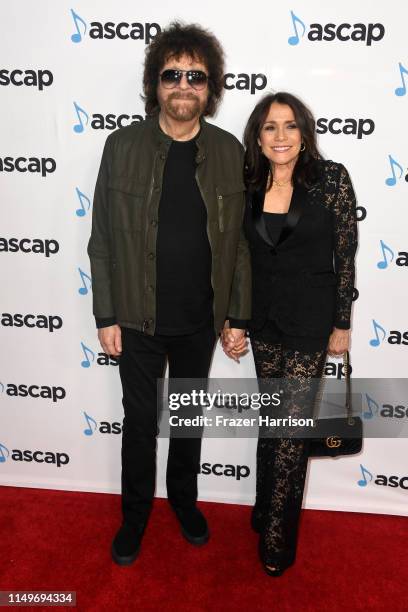 Jeff Lynne and Camelia Kath attend the 36th annual ASCAP Pop Music Awards at The Beverly Hilton Hotel on May 16, 2019 in Beverly Hills, California.