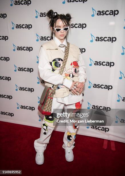 Billie Eilish arrives at the 36th Annual ASCAP Pop Music Awards at The Beverly Hilton Hotel on May 16, 2019 in Beverly Hills, California.