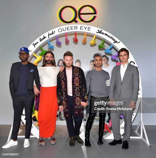 Karamo Brown, Jonathan Van Ness, Bobby Berk, Tan France, and Antoni Porowski attend the Netflix FYSEE "Queer Eye" panel and reception at Raleigh...