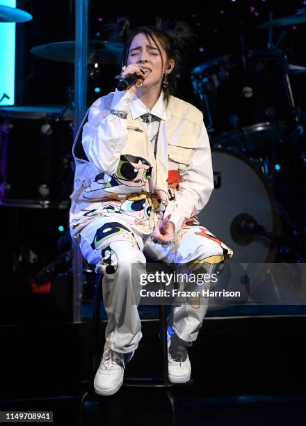 Billie Eilish performs onstage during the 36th annual ASCAP Pop Music Awards at The Beverly Hilton Hotel on May 16, 2019 in Beverly Hills, California.