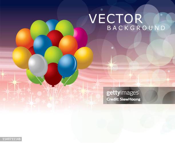 festive balloon - birthday-balloons-background stock illustrations