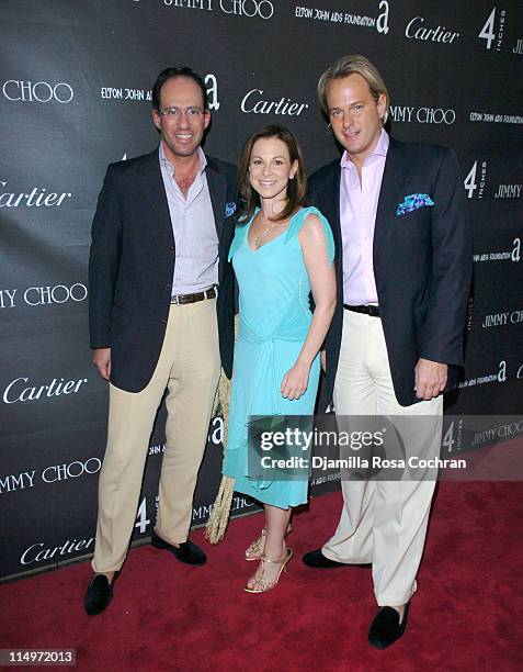 Andrew Saffir, Bettina Zilkha and Daniel Benedict during Celebration of "4 Inches" at The Cartier Mansion at The Cartier Mansion in New York City,...