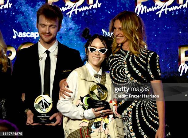 And Billie Eilish accept the Vanguard Award from Julia Roberts onstage 36th Annual ASCAP Pop Music Awards at The Beverly Hilton Hotel on May 16, 2019...