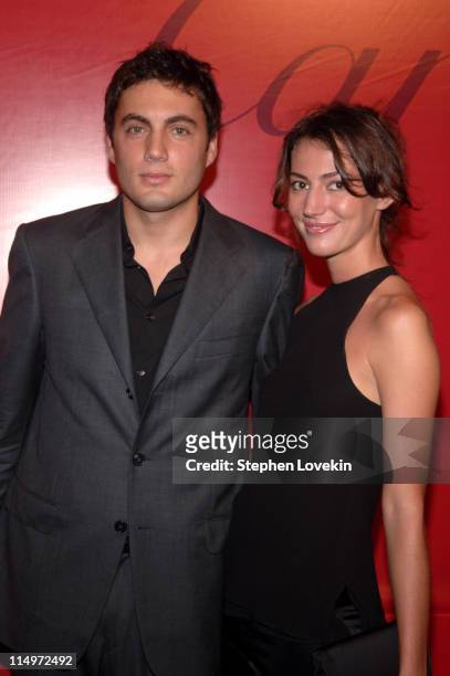 Fabian Basabe and Martina Basabe during Olympus Fashion Week Spring 2006 - Cartier Launches "Orchid" Jewelry Collection at Gotham Hall in New York...
